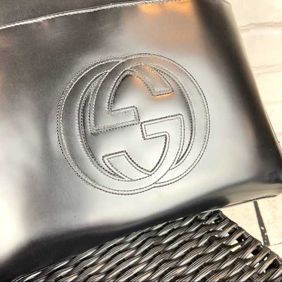 Gucci SOHO black leather backpack with organizer and scarf - Picture 4 of 16